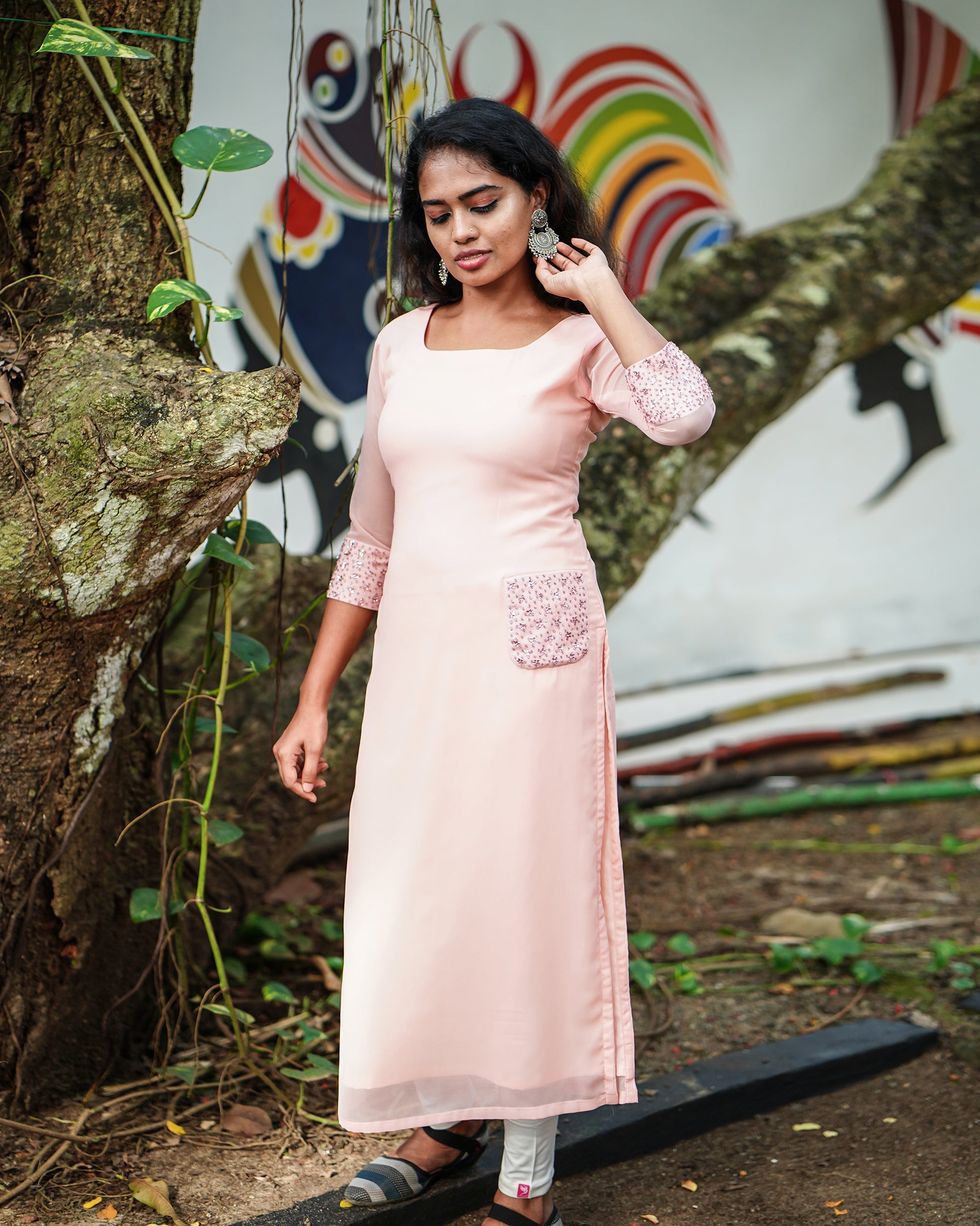 Kerala Edakka Kurti - Onam Collection | Kerala Edakka Kurti: ₹4900 👇 A  handmade Kerala Kurti with hand painting of Edakka Motifs by artists. It's  embellished with embroidery in green and red... | By VedhikaFacebook