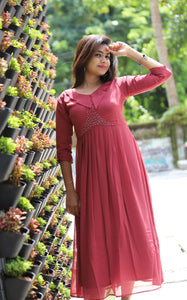 Hand worked Georgette Aline Kurtis - TD315