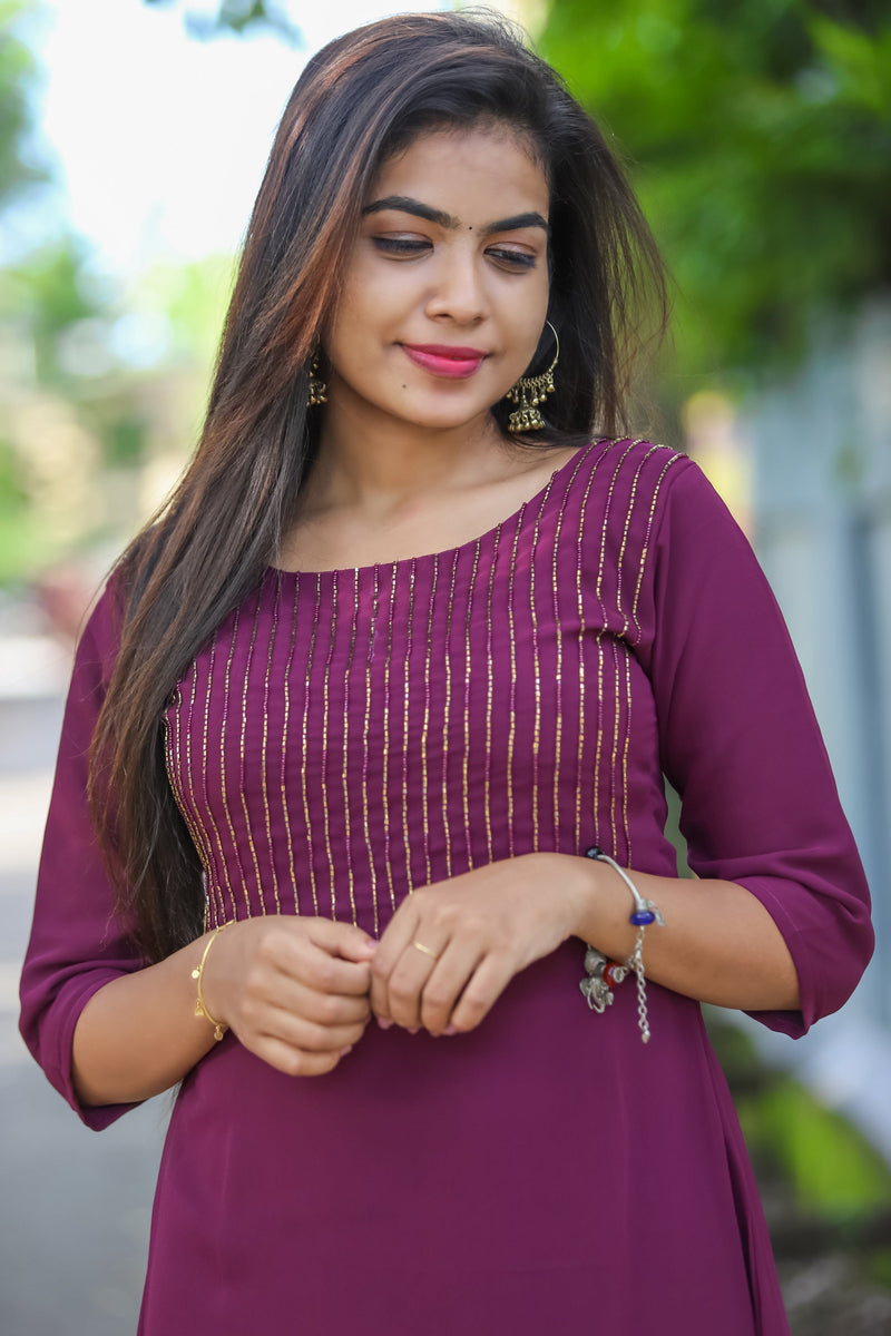 Georgette Aline Kurti - TD301 – Thameha Designs