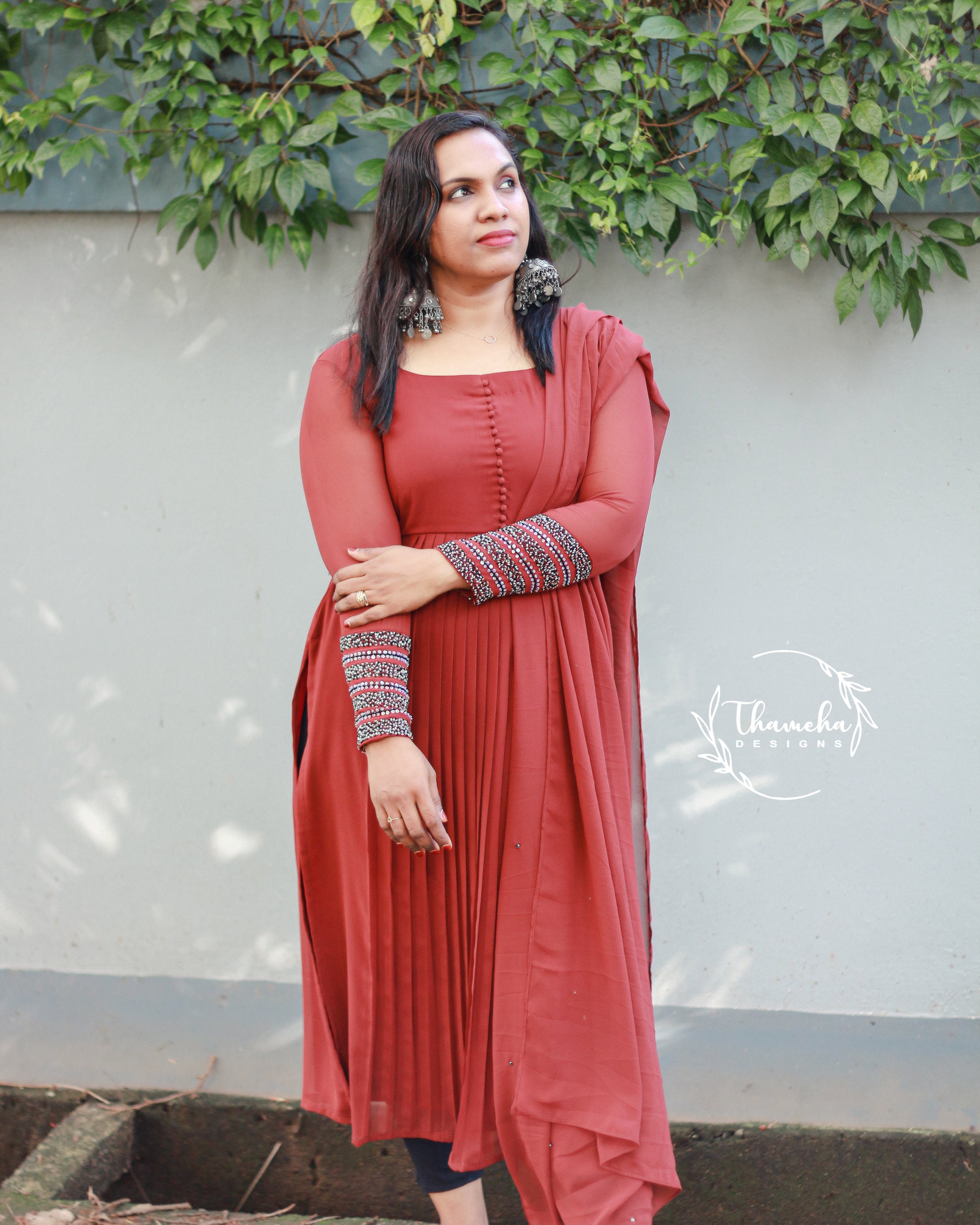White Thread and Sequins work Straight Cut Salwar Suit – Seasons Chennai