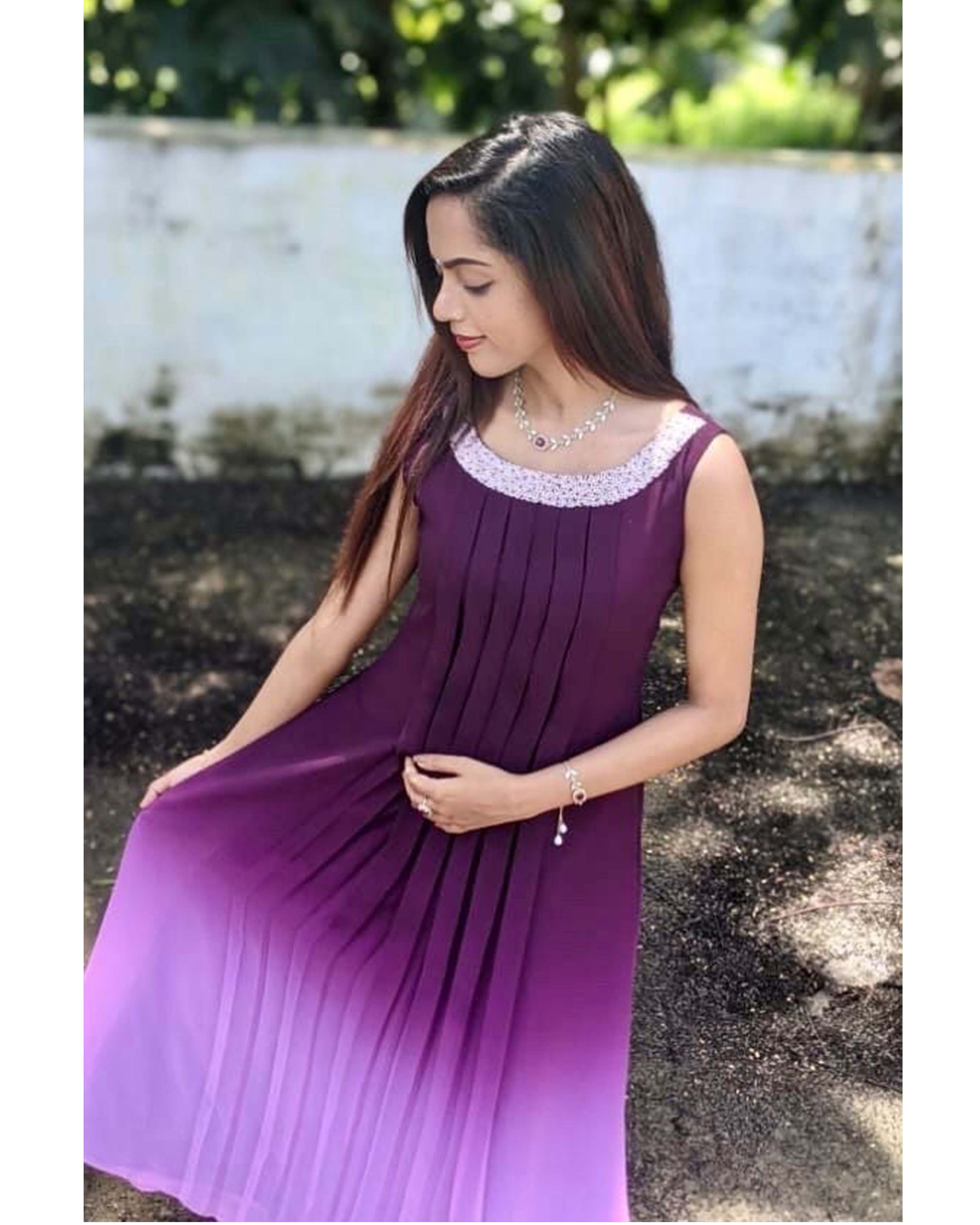 Women Self Design Georgette Kurti