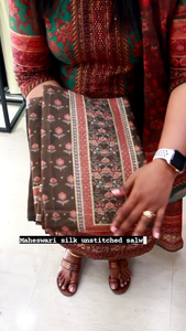 Maheswari Silk Unstitched Salwars Set - TD765
